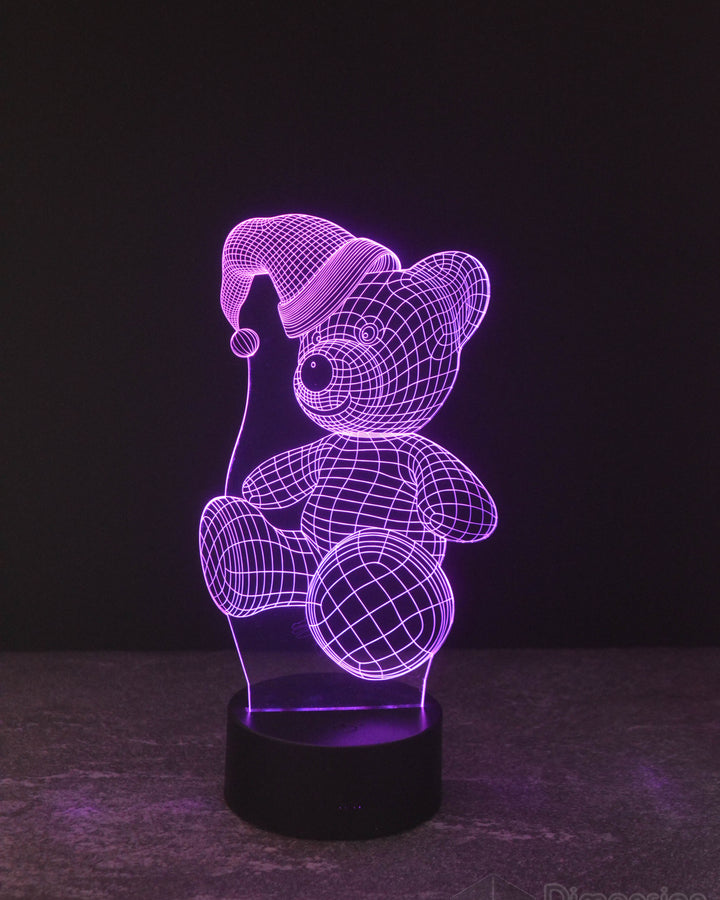 Teddy bear themed 3D night lights