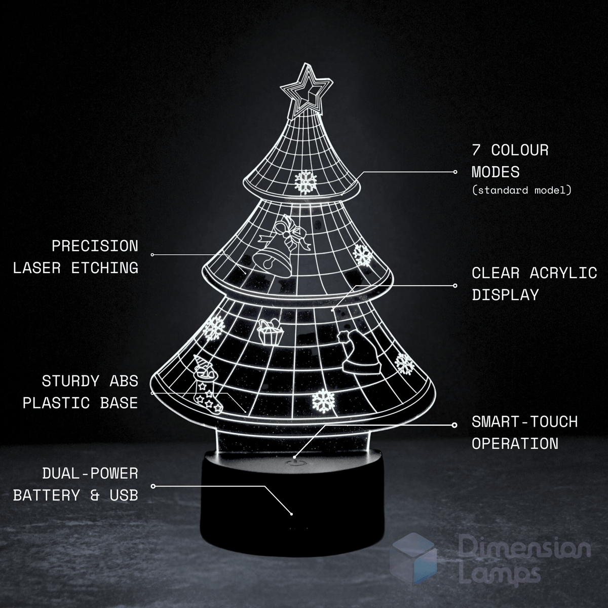 Christmas Tree 3D Lamp