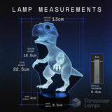 Baby dinosaur night light with measurements, gift idea for kids that are into dinosaurs.