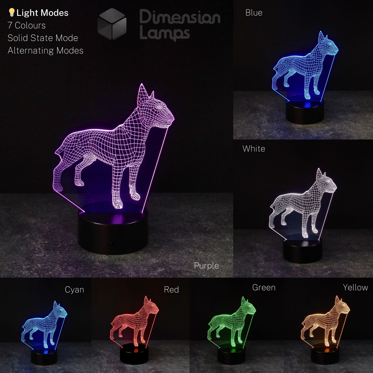 Bull Terrier 3D Lamp