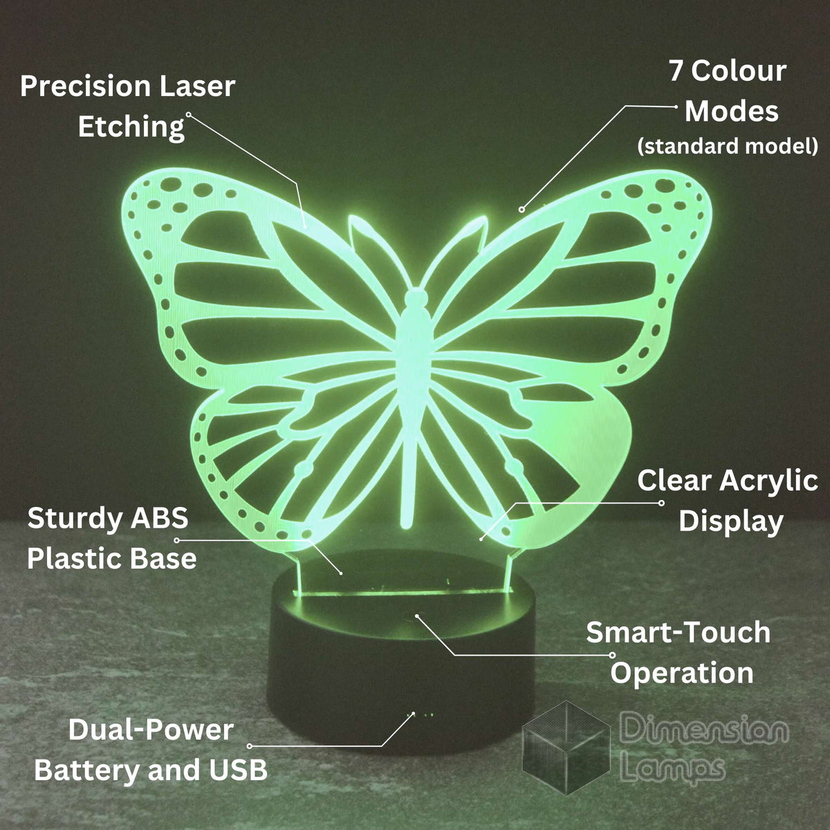 Butterfly 2 3D Lamp