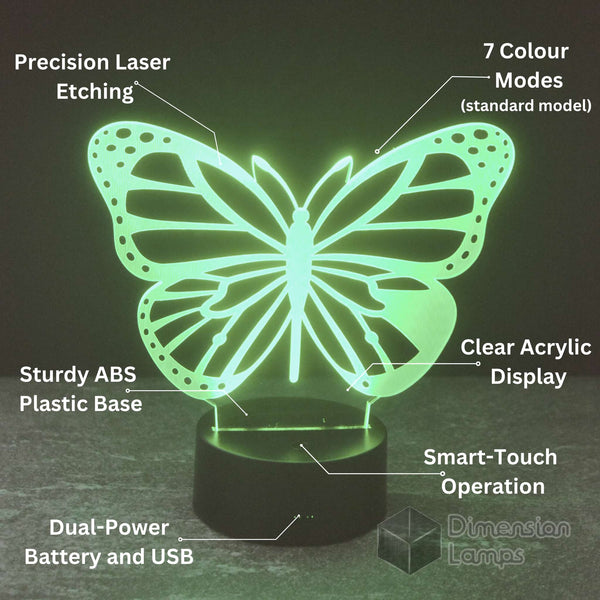 Butterfly 2 3D Lamp