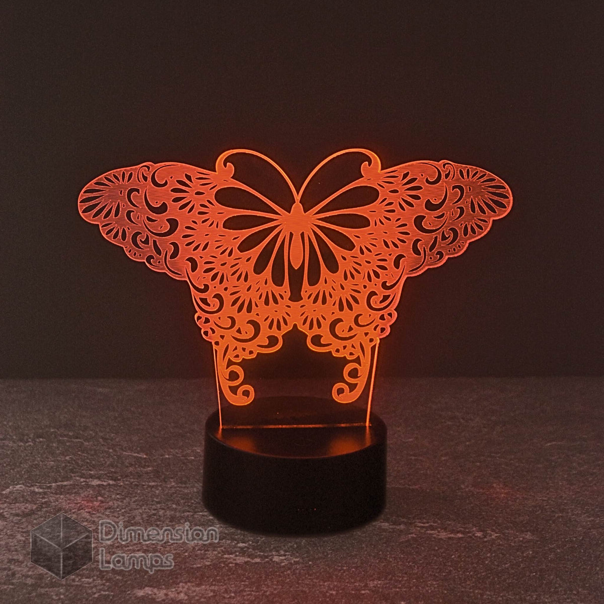 Butterfly Heart 3D Lamp