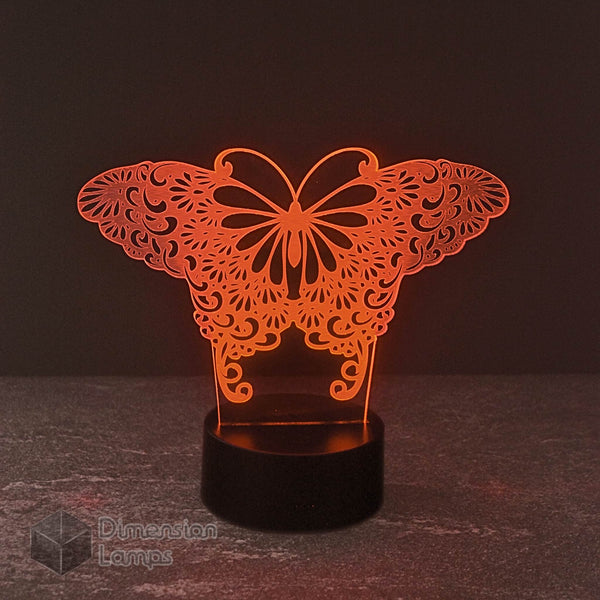 Butterfly Heart 3D Lamp