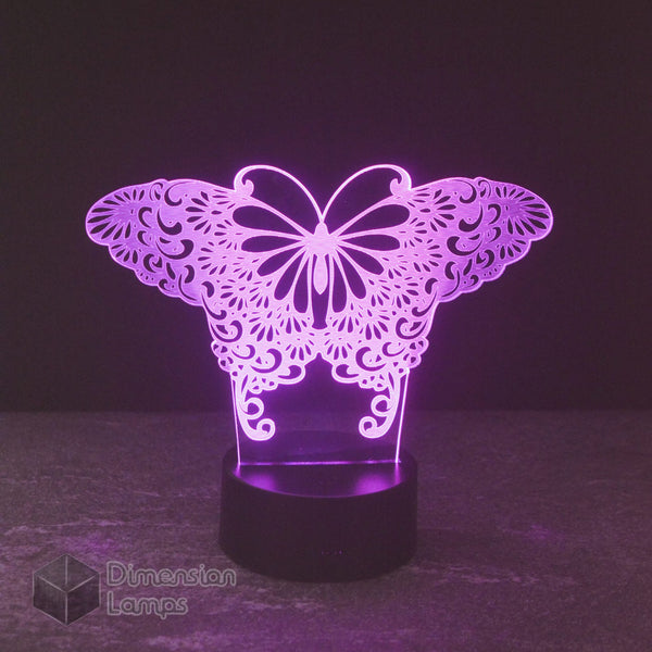 Butterfly Heart 3D Lamp