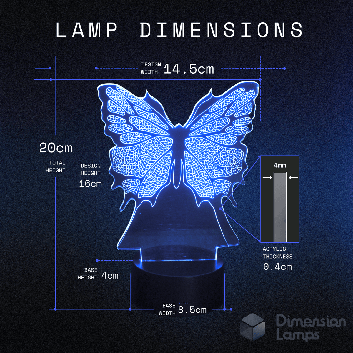 Butterfly 3D Lamp