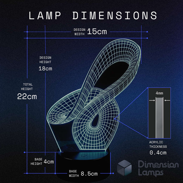 Curved Space 3D Lamp