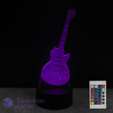 Guitar-shaped LED lamp with remote control is a perfect rock guitarist fan gift idea.