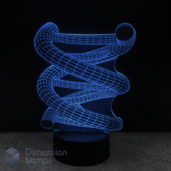 3D wireframe DNA Strand Double Helix lamp, teen science themed gift idea.