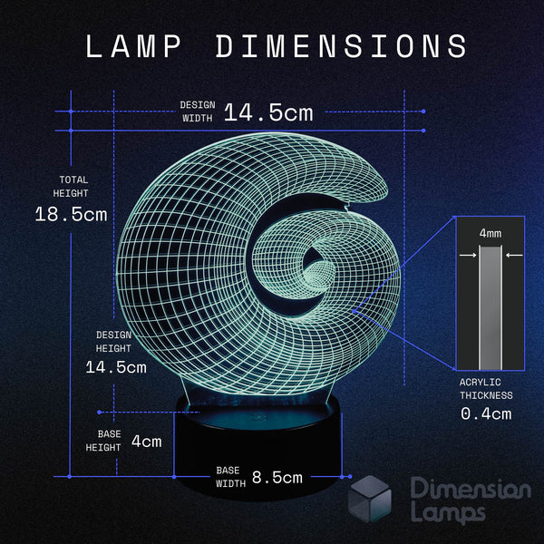 Fibonacci Spiral 3D Lamp