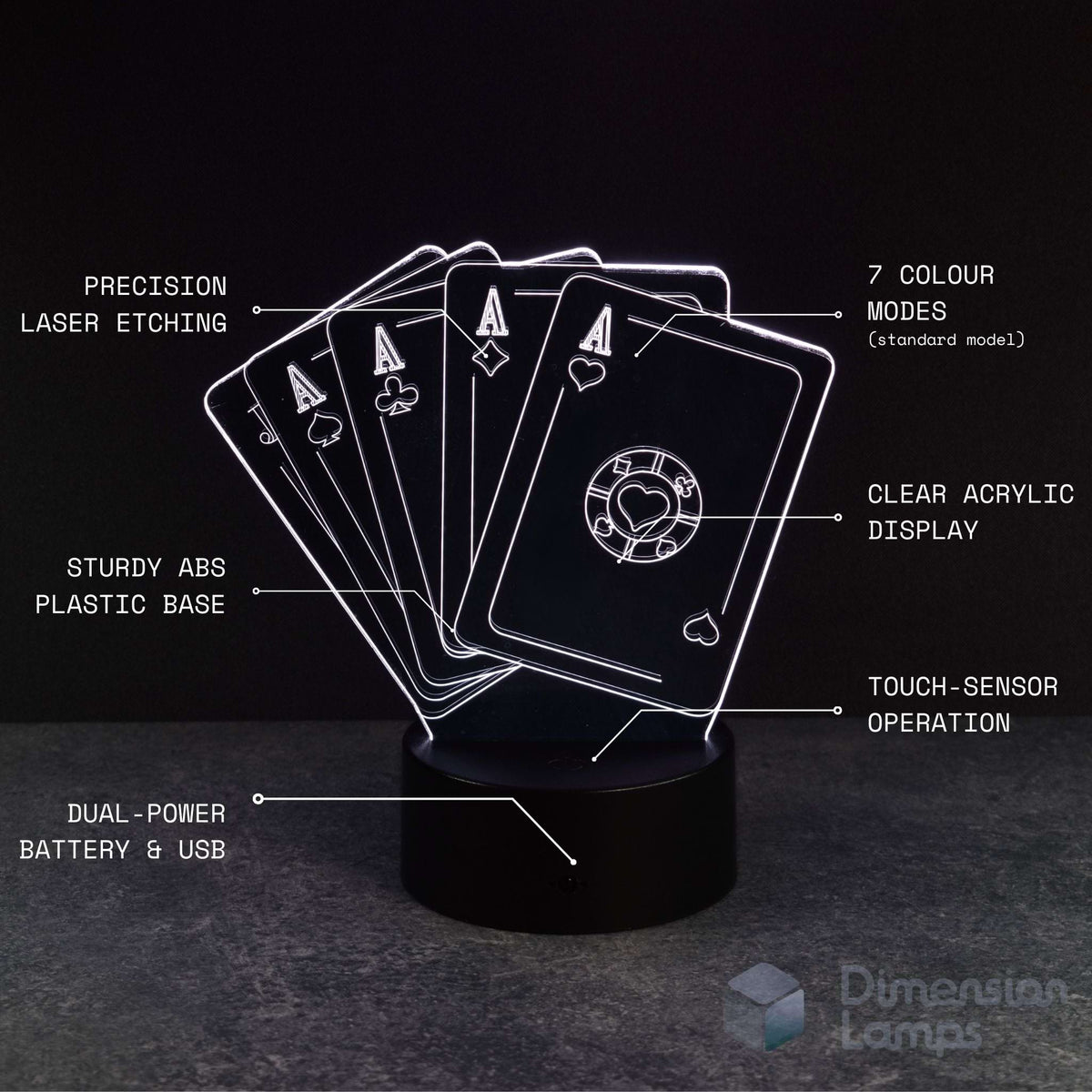 Four Aces 3D Lamp