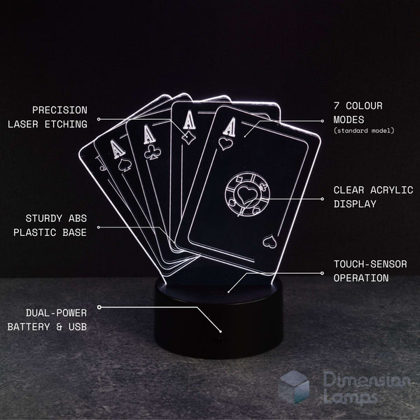 Four Aces 3D Lamp