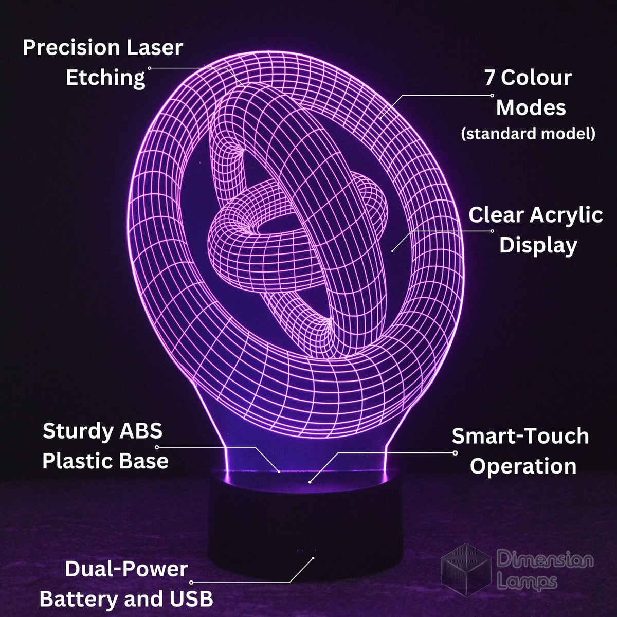 Gyroscopic Circles 3D Lamp