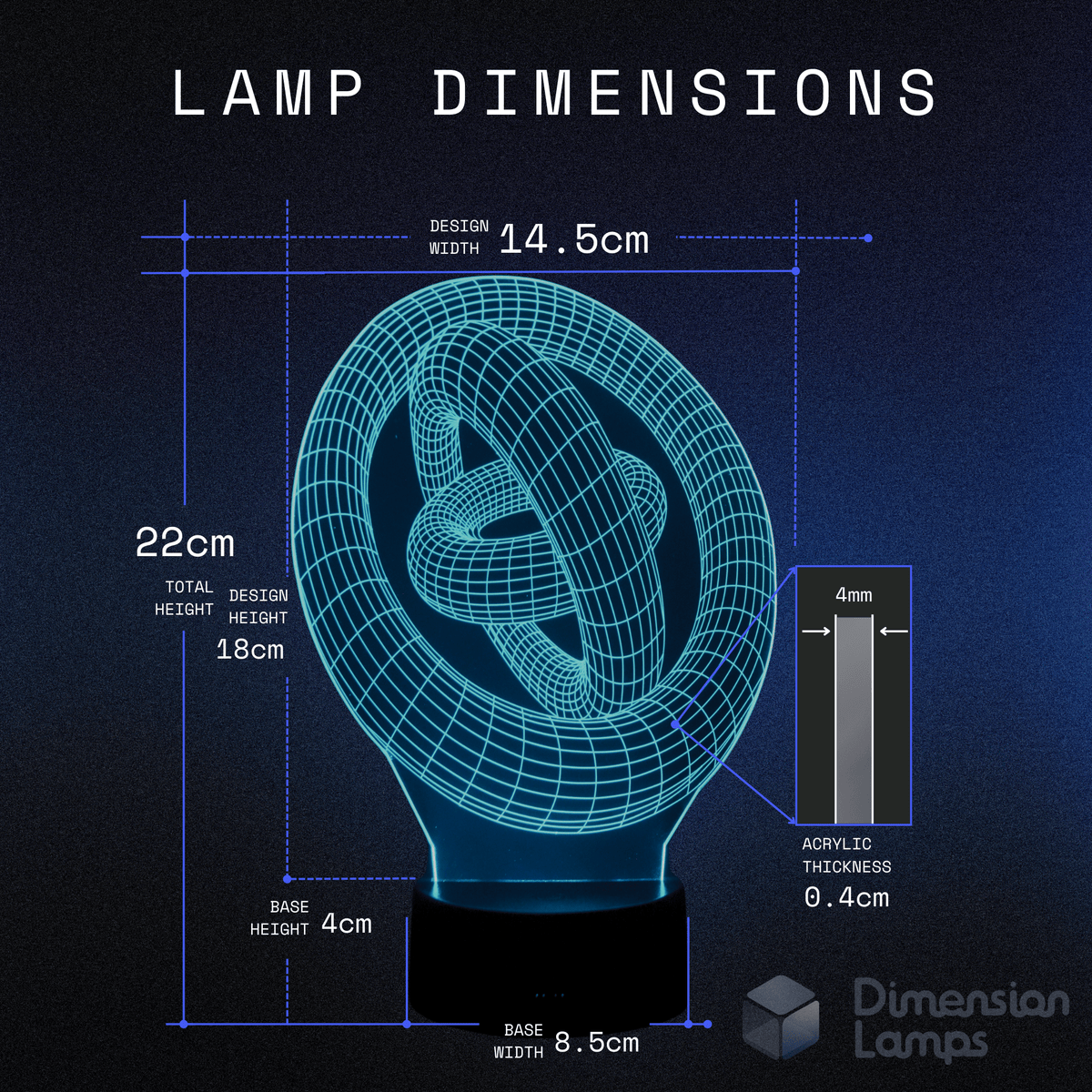 Gyroscopic Circles 3D Lamp