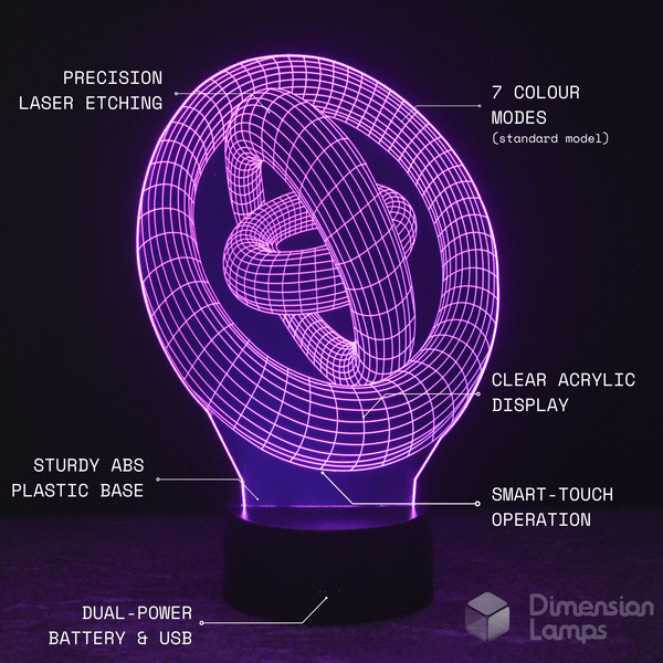 Gyroscopic Circles 3D Lamp