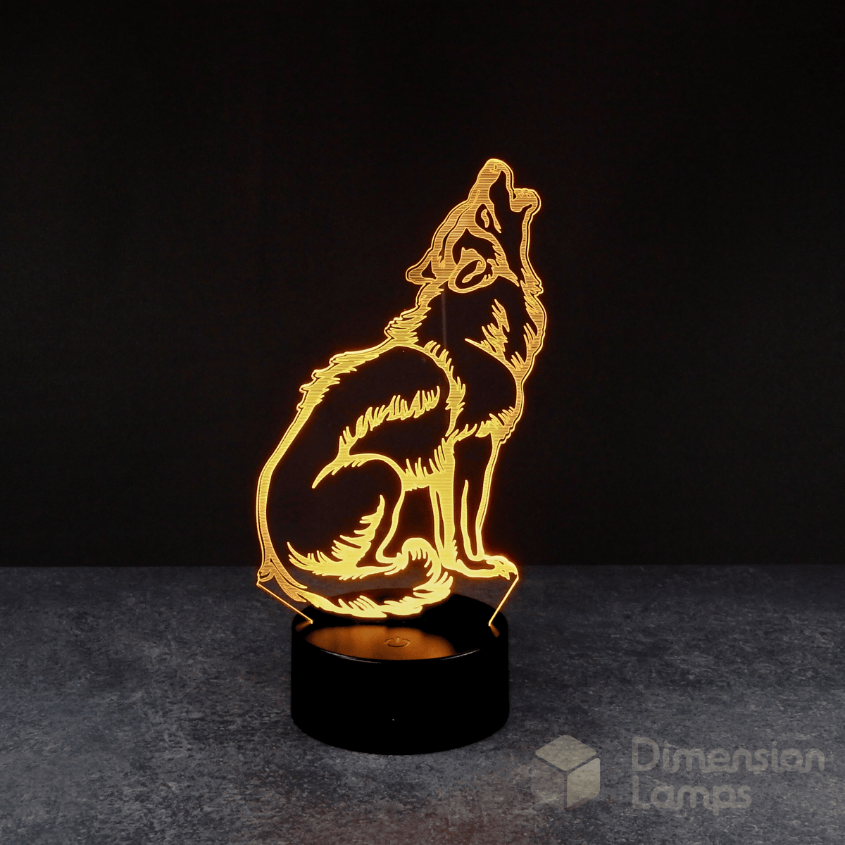 Howling Wolf 3D Lamp