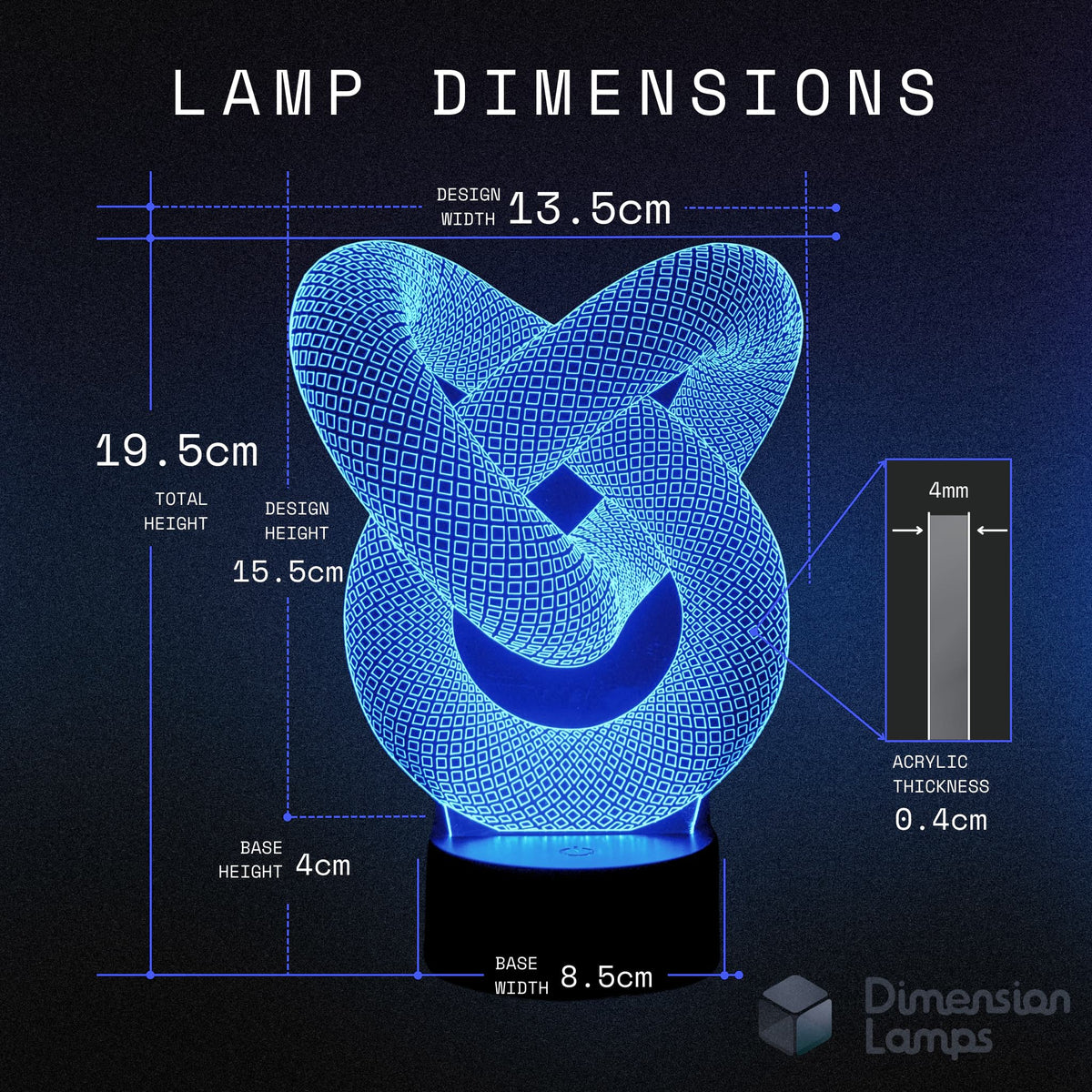 Infinite Knot 3D Lamp