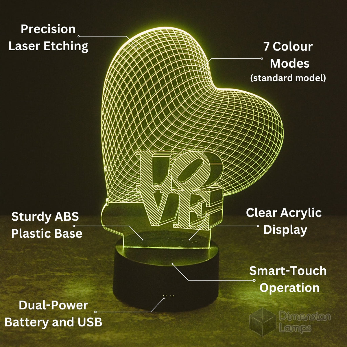 Love Heart 3D Lamp