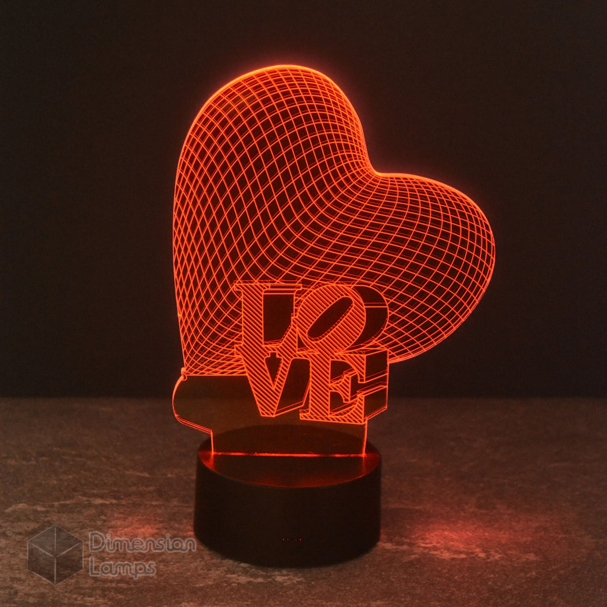 Love Heart 3D Lamp