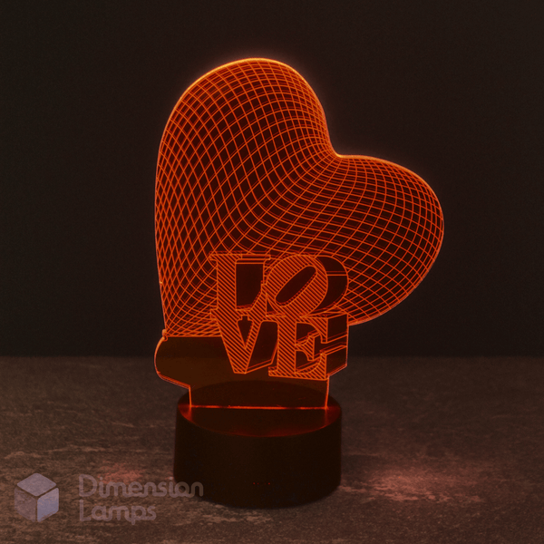The Love Heart 3D LED lamp, radiating a warm glow, is a perfect gift for loved ones across Australia.