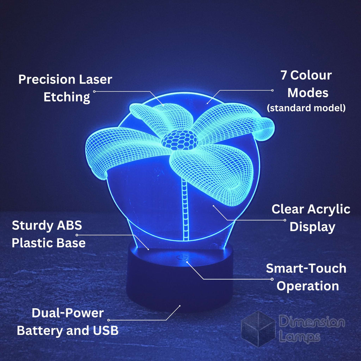 Ornamental Flower 3D Lamp