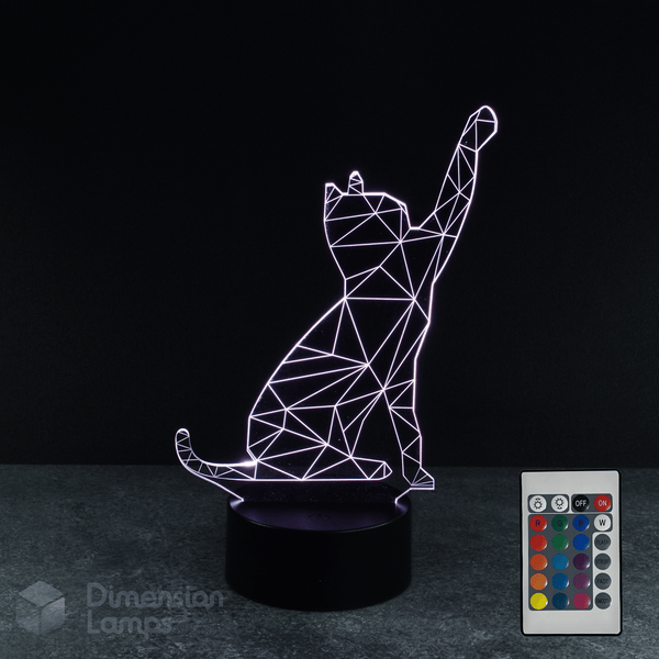 Pawing Cat 3D Lamp