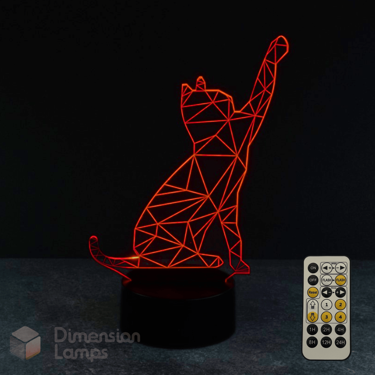 Pawing Cat 3D Lamp