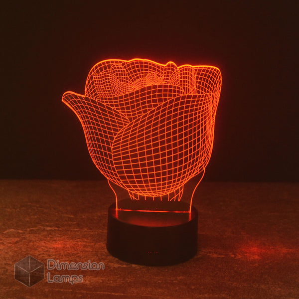 Rose Flower 3D Lamp