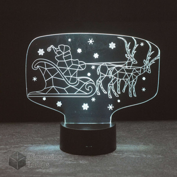 Santa Sled 3D Lamp