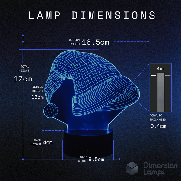 Santa Hat 3D Lamp