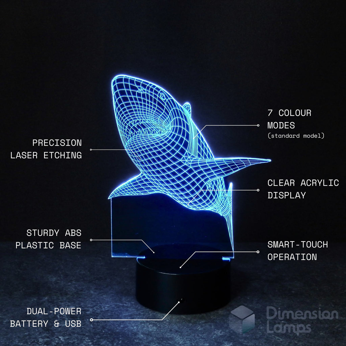 Shark 3D Lamp