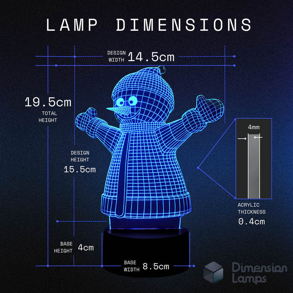 Snowman 3D Lamp