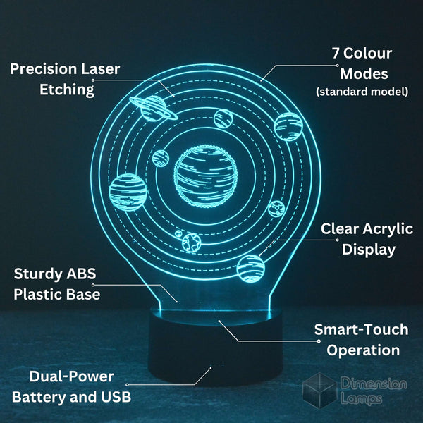 Solar System 3D Lamp