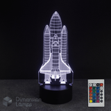 16 colour remote options for the LED 3D Illusion space shuttle lamp