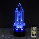 7 colour remote options for the LED 3D Illusion space shuttle lamp