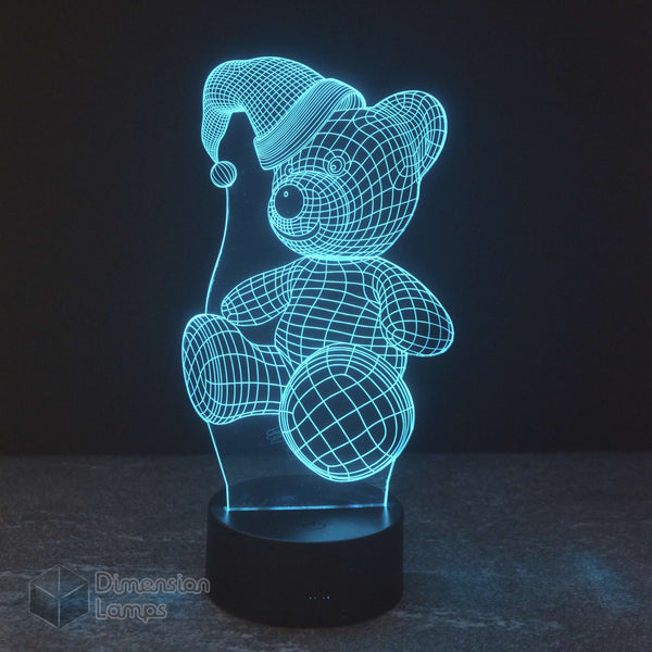 Teddy Bear Santa 3D Lamp