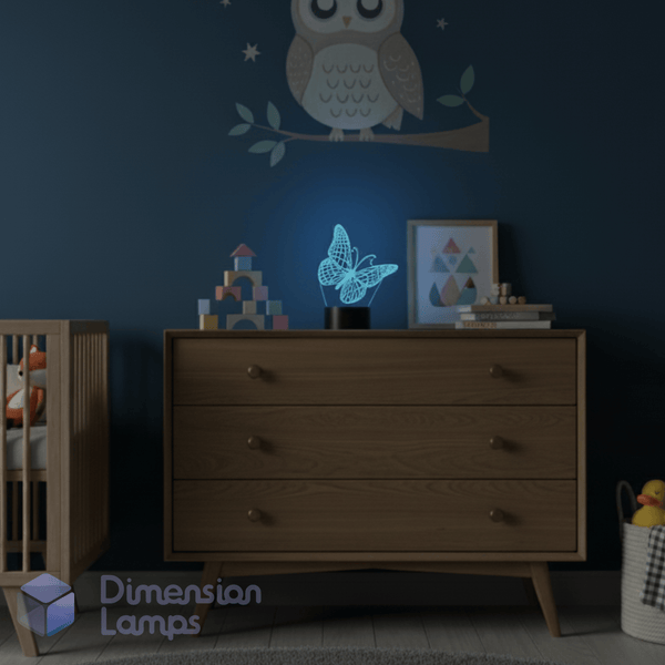 Wireframe Butterfly 3D Lamp